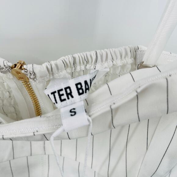 WALTER BAKER Tank Size Small Crop Chicago Pin Stripe NWT White Designer Luxury - Picture 7 of 14